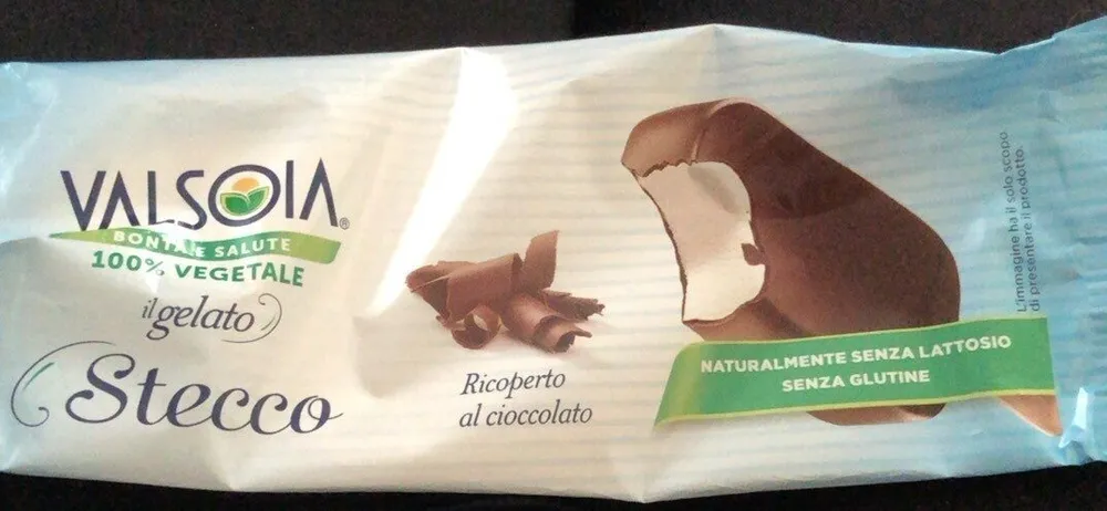 Gelato stecco vegetale con ricopertura (31%) al cioccolato