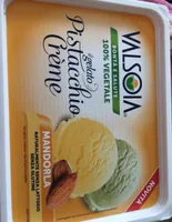 Helado de pistacho y crema