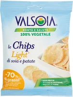 Le chips light di soia e patate