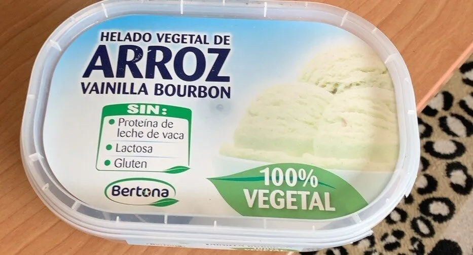 Helado vegetal de arroz vainilla bourbon