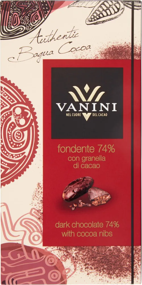 Fondente 74% con granella di cacao