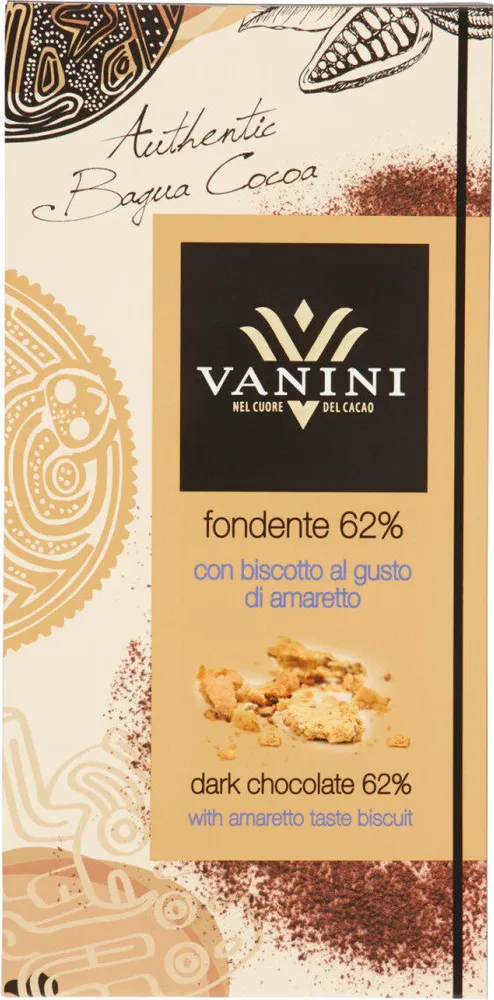 Fondente con biscotto al gusto di amaretto