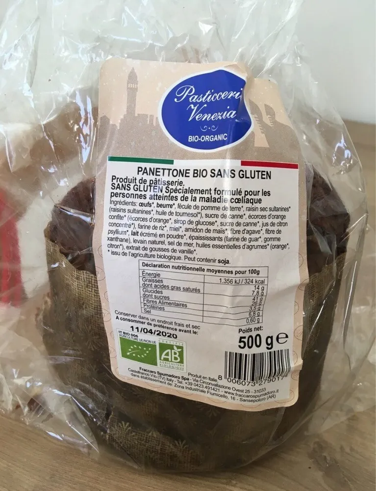 Panettone bio sans gluten