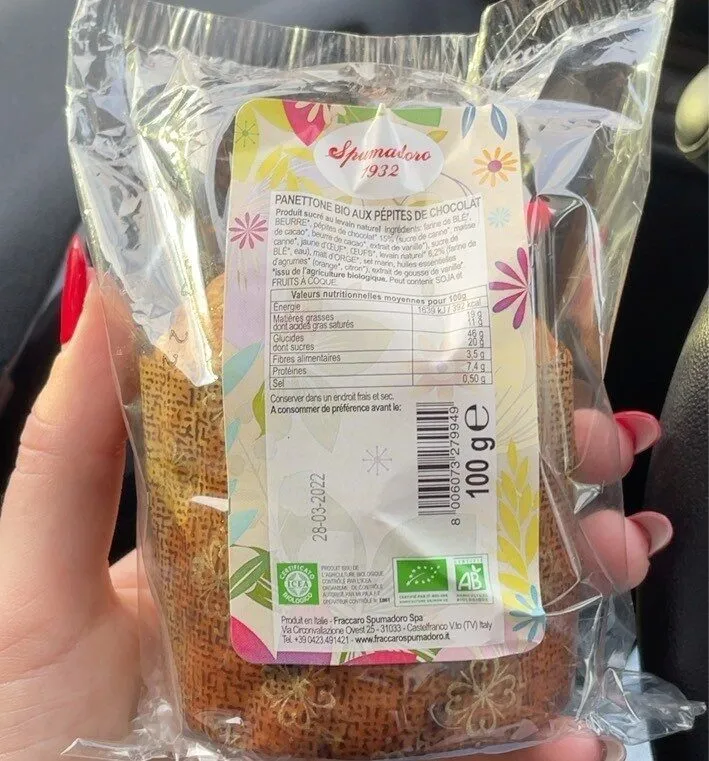 panettone bio aux pépites de chocolat
