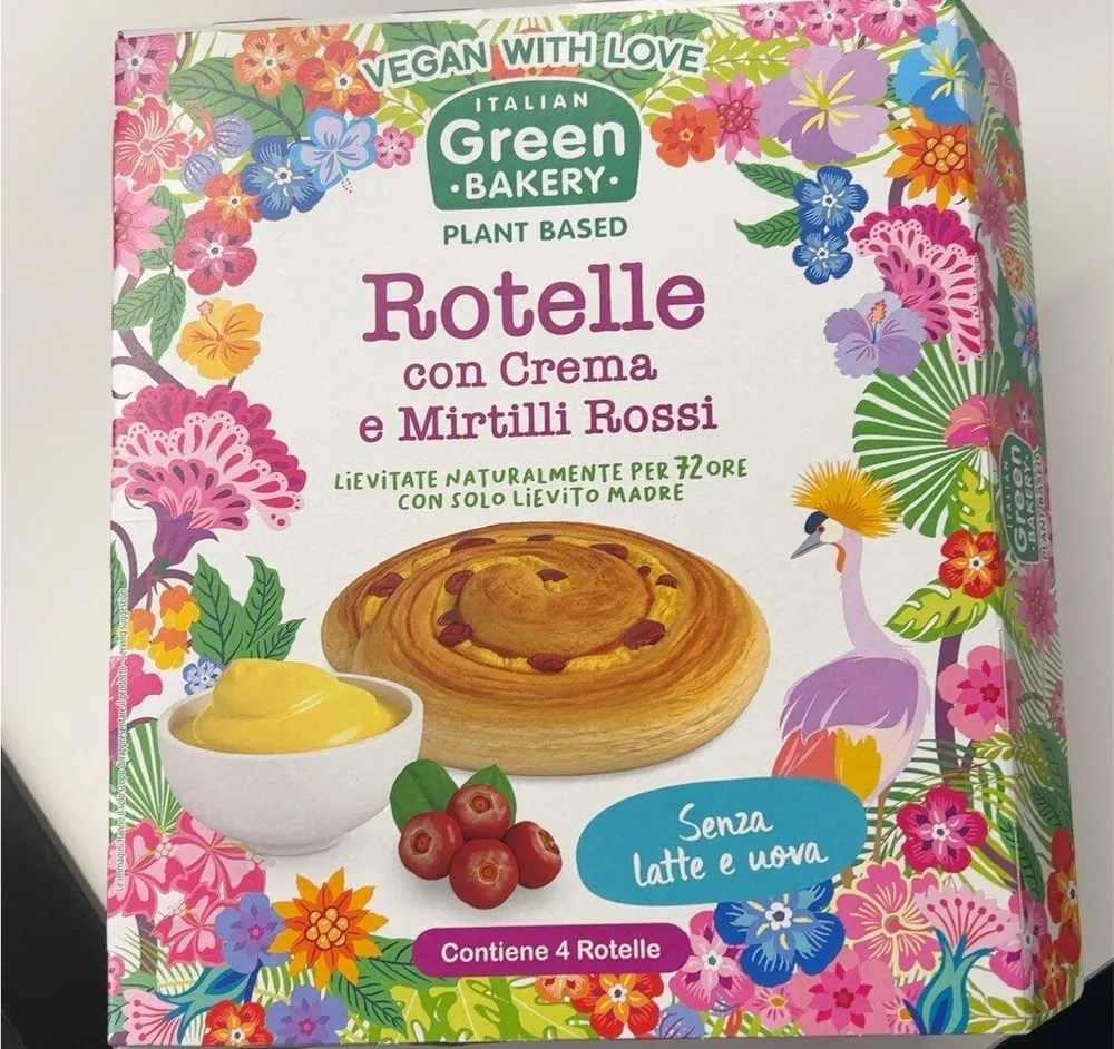 Rotelle con crema e mirtilli