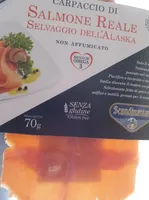 Carpaccio di salmone reale selvaggio dell'Alaska