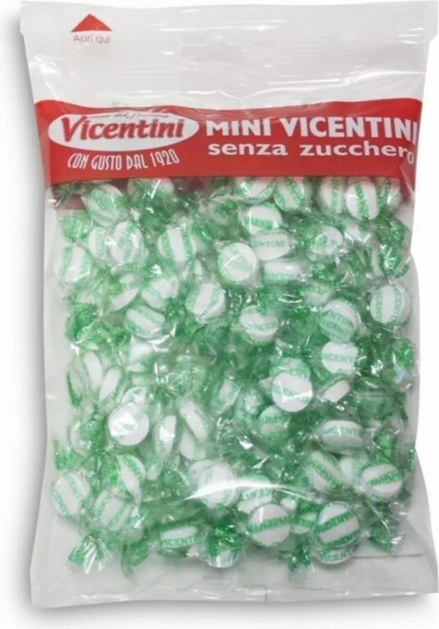 Mini caramelle alla menta balsamica senza zucchero