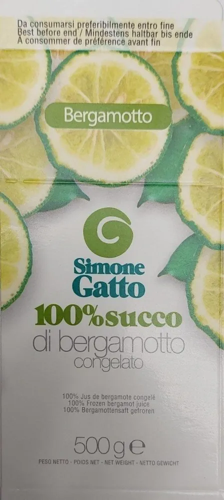 Succo di bergamotto congelato
