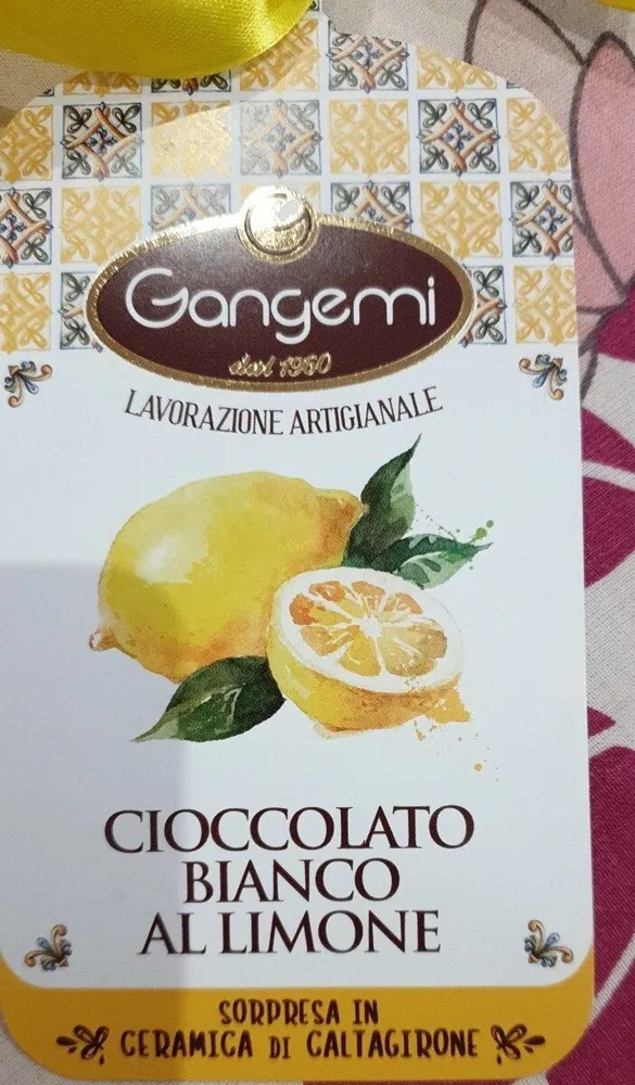 Uovo di Pasqua cioccolato bianco al limone