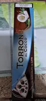 Torrone al cocco ricoperto con cioccolato al latte