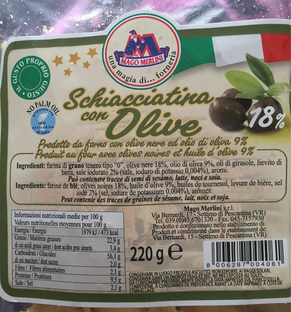Schiacciatina con olive