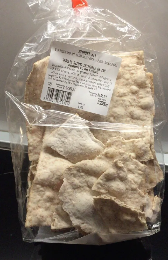Sfoglia azzimo integrale