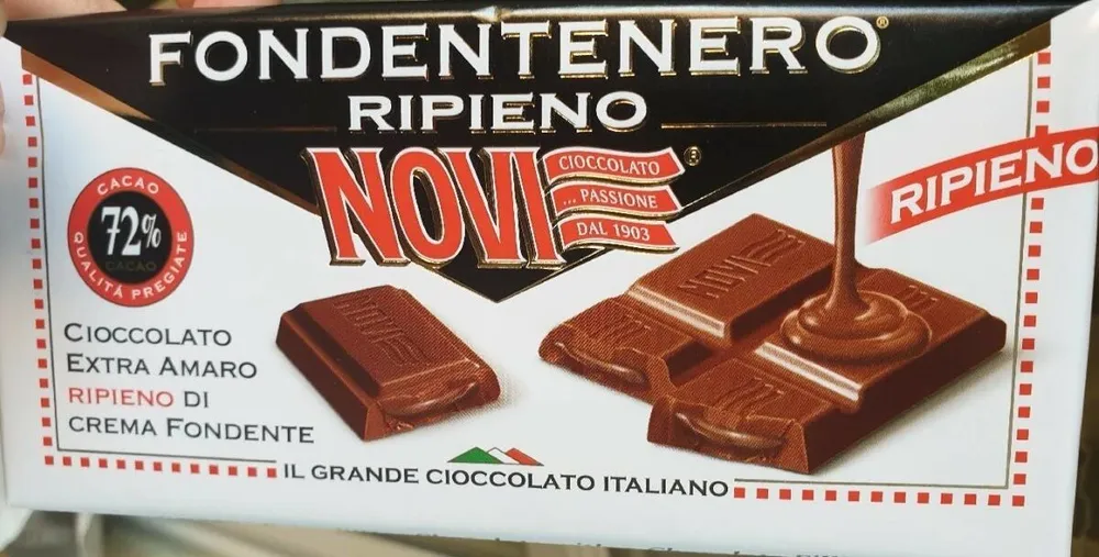 Fondentenero Ripieno, cioccolato extra amaro 72% ripieno