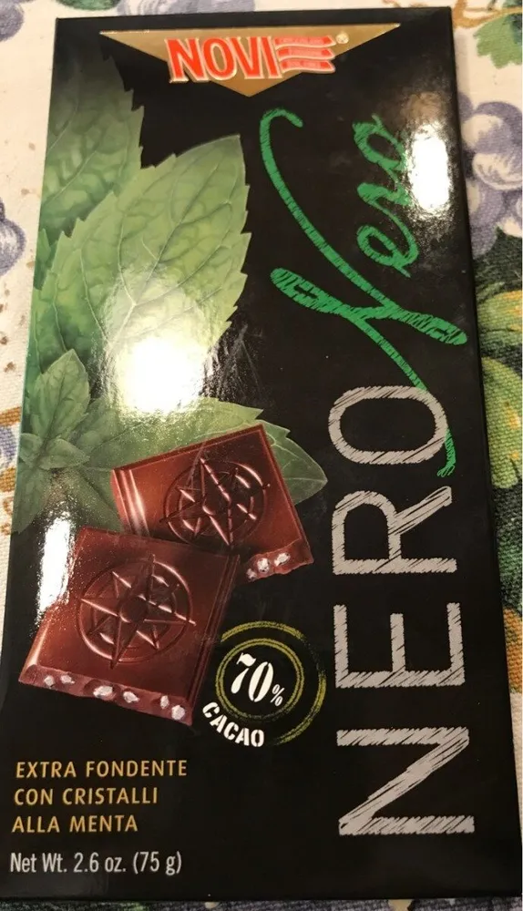 Nero Nero - Extra fondente con cristalli alla menta