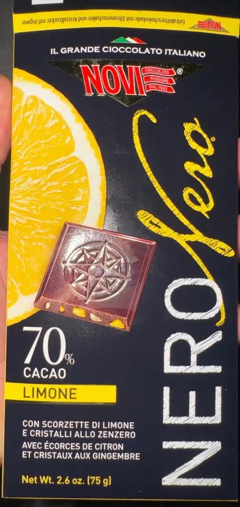 Nero Nero Extra Fondente con Scorzette di Limone