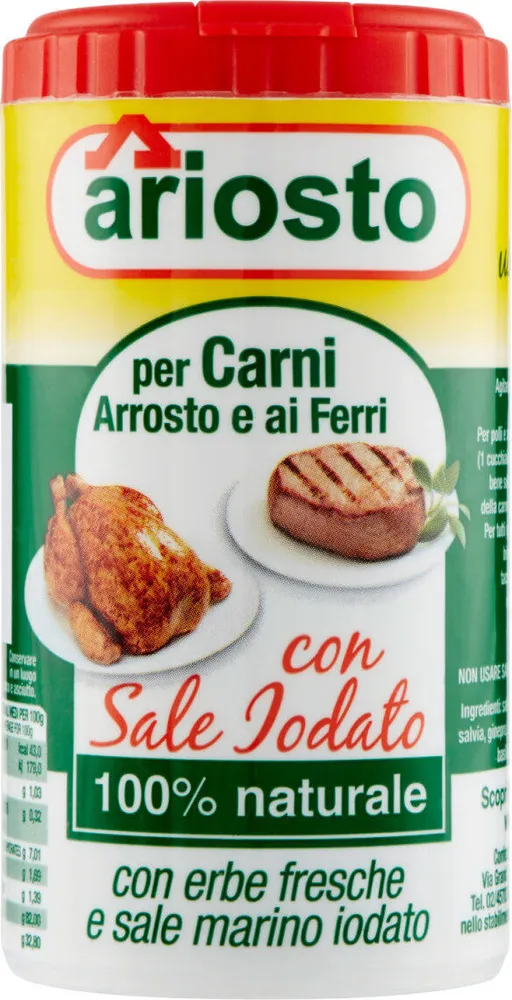 Pe carni arrosto e ai ferri con sale iodato