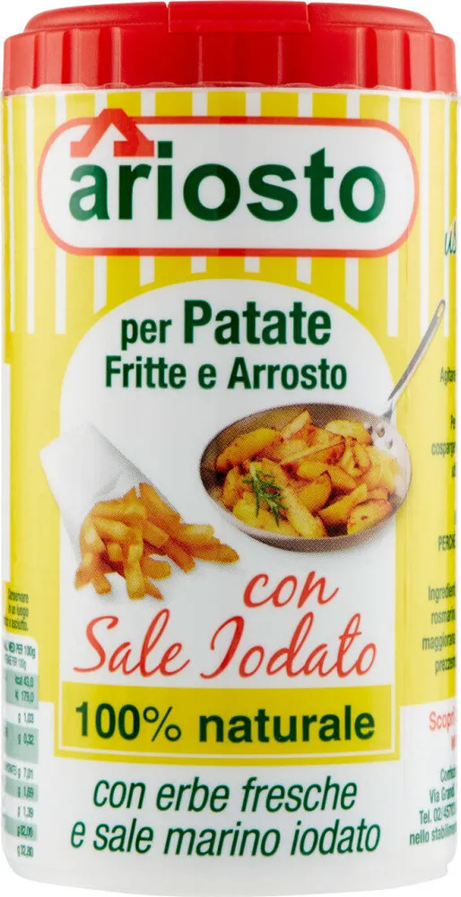Per patate fritte e arrosto con sale iodato