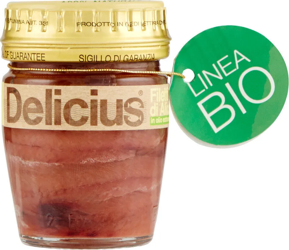Linea bio filetti di alici in olio extravergine
