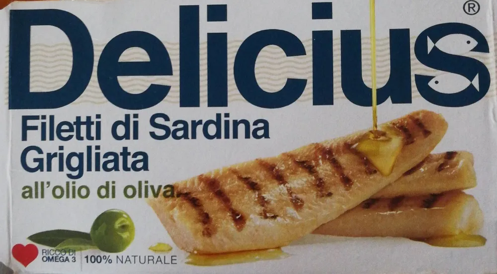 Filetti di sardina grigliata all'olio d'oliva