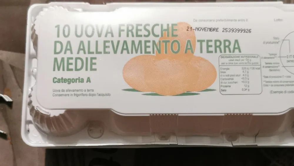 Uova fresche categoria a
