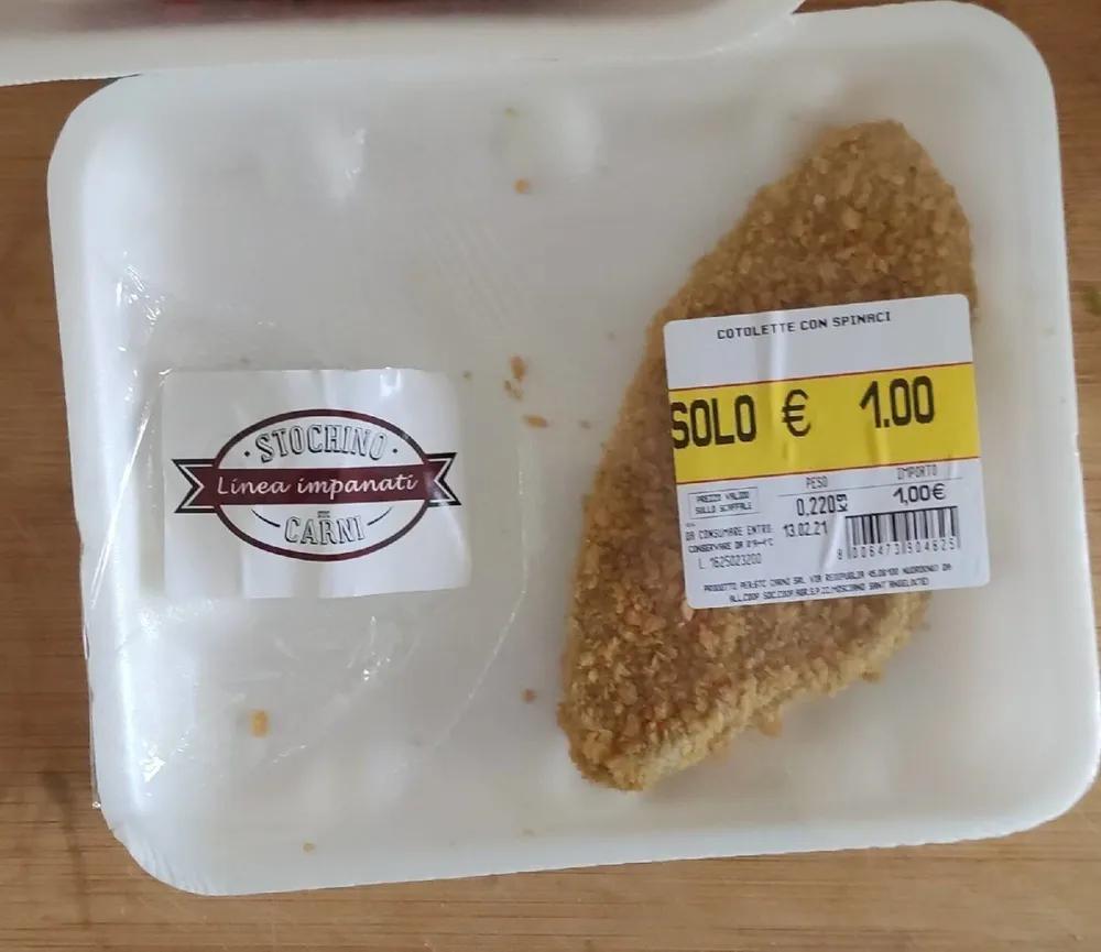 Cotolette con spinaci