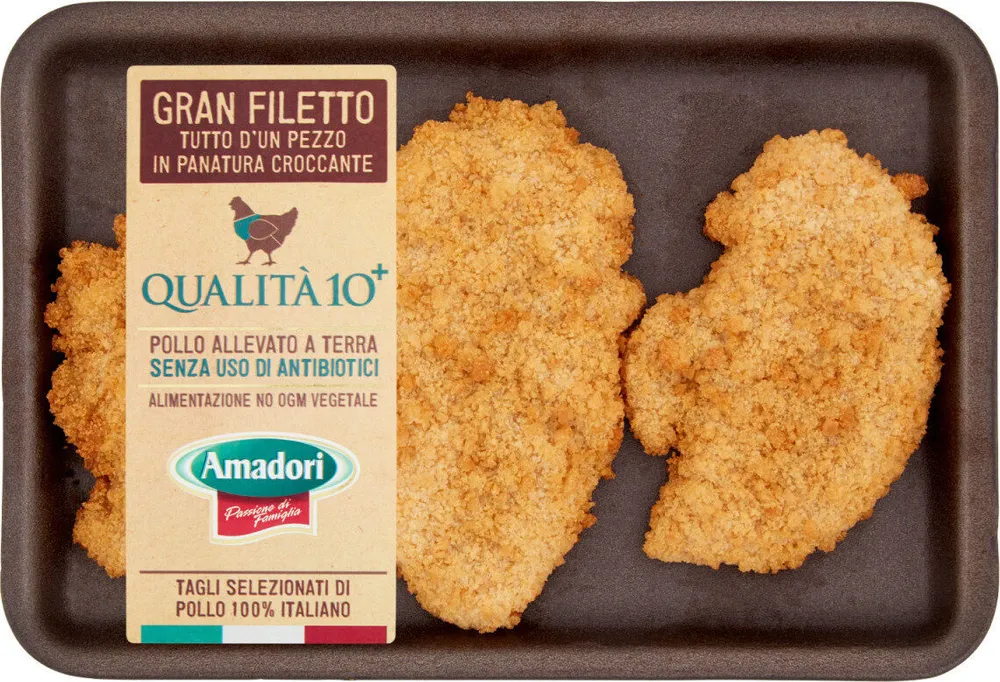 Qualità + gran filetto tutto d'un pezzo in panatura croccante