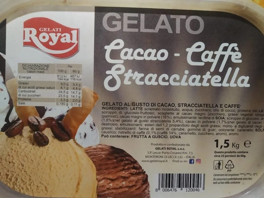 Gelato cacao - caffè - stracciatella