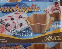 Conchiglie coppe in cialda per dolci