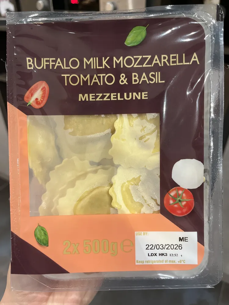Inspired Buffalo Milk Mozzarella Tomato & Basil Mezzelune