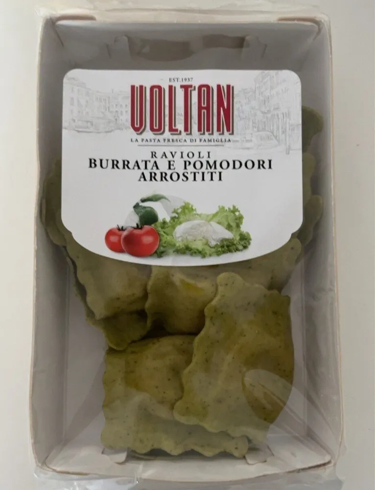 ravioli burrata e pomodori arrostiti