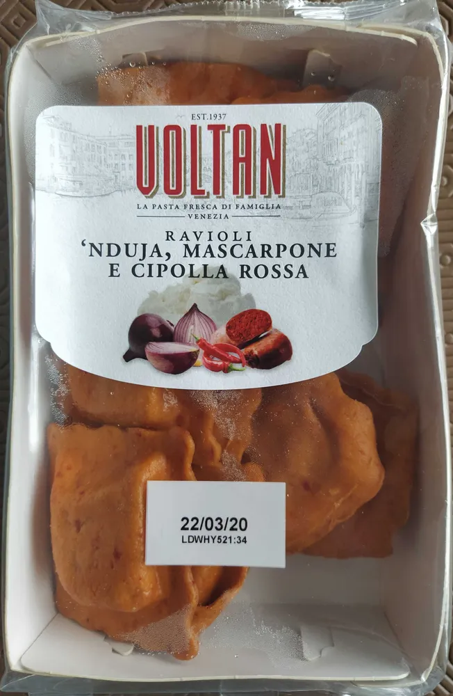 Ravioli 'Nduja, Mascarpone e Cipolla Rossa