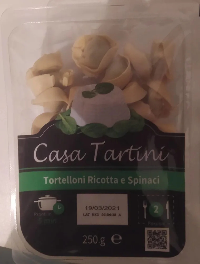 Tortelloni ricotta e spinaci