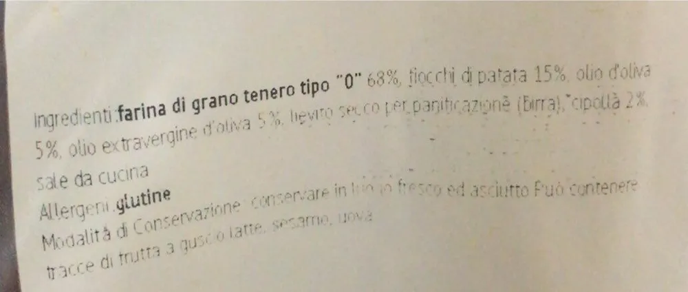 Treccina artigianale cipolla