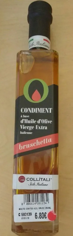 Huile d'olive vierge extra pour bruschetta
