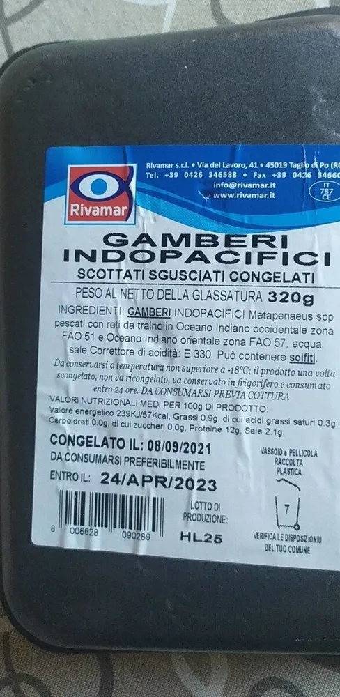 Gamberi indopacifici