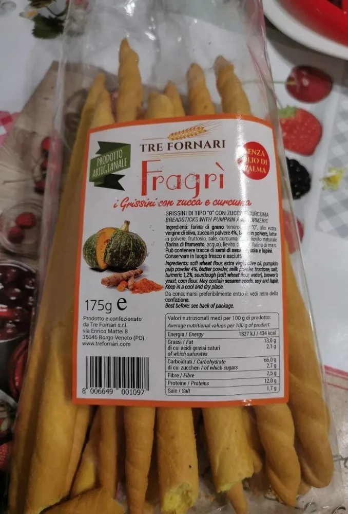 Fragrì I Grissini con zucca e curcuma