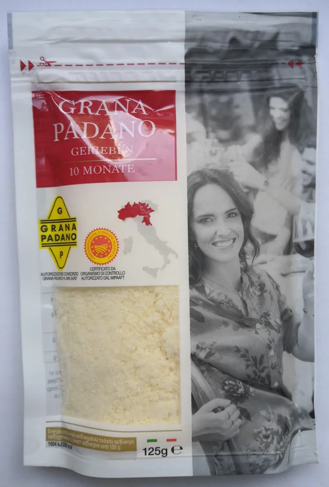 Grana Padano, 10 Monate, gerieben