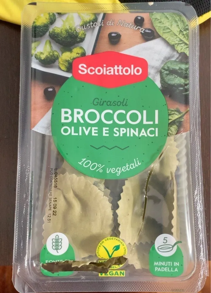 Girasoli broccoli olive e spinaci