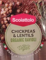 Chickpeas & lentils organic ravioli