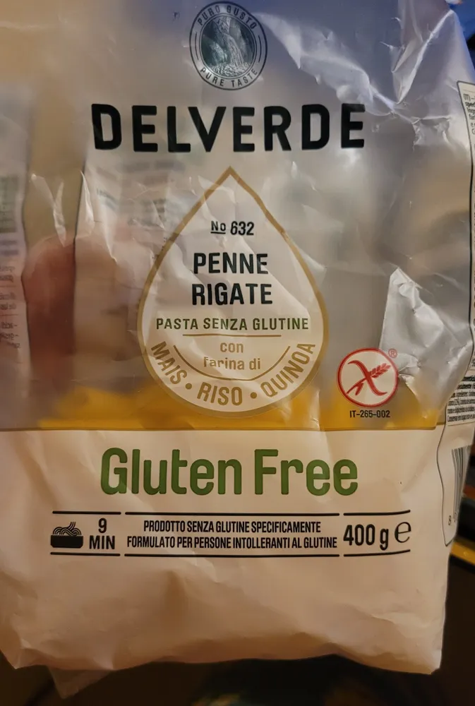 Penne rigate senza glutine con farina di riso e quinoa