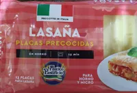 Lasaña placas precocidas