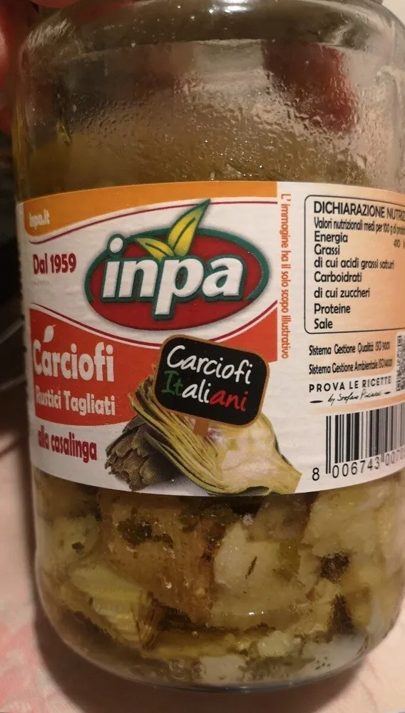 Carciofi rustici tagliati