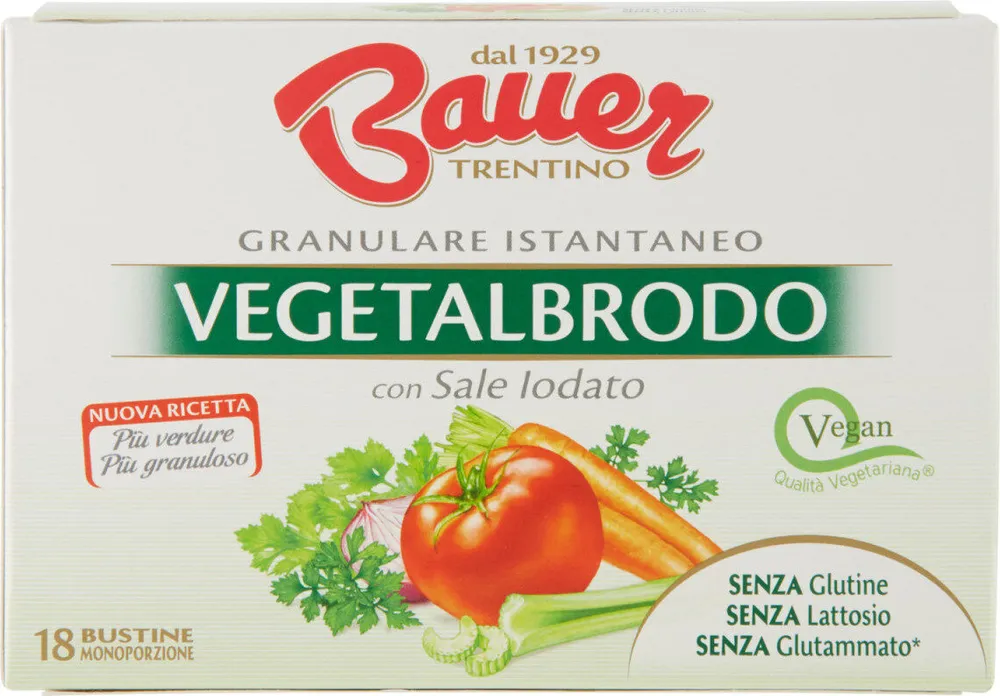Vegetalbrodo granulare istantaneo con sale iodato bustine
