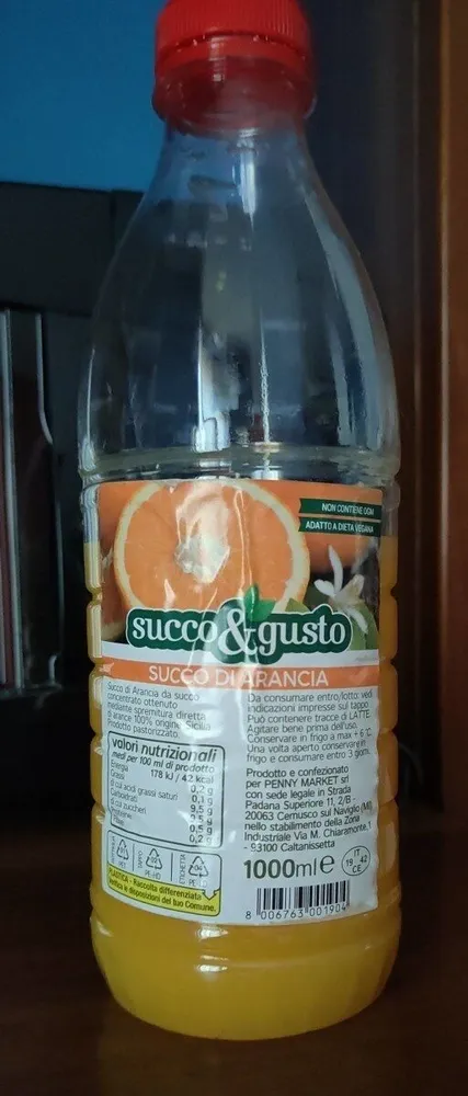 Succo e gusto di arancia