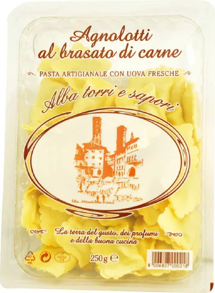 Agnolotti al brasato di carne alba torri & sapori