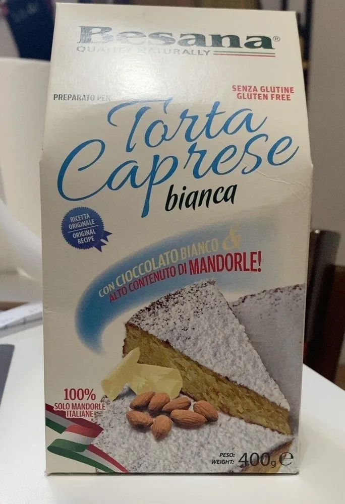 Preparato per torta caprese bianca