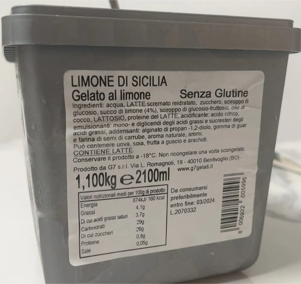 Limone di Sicilia Gelato