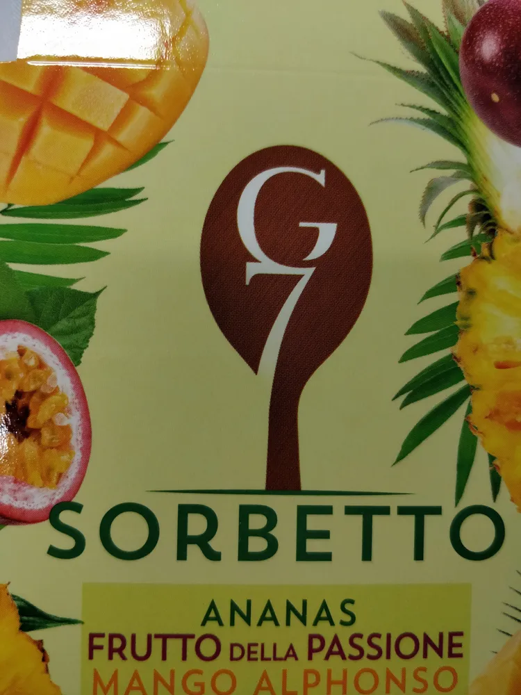 Sorbetto ananas frutto della passione e mango alphonso