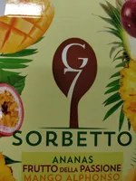 Sorbetto ananas frutto della passione e mango alphonso