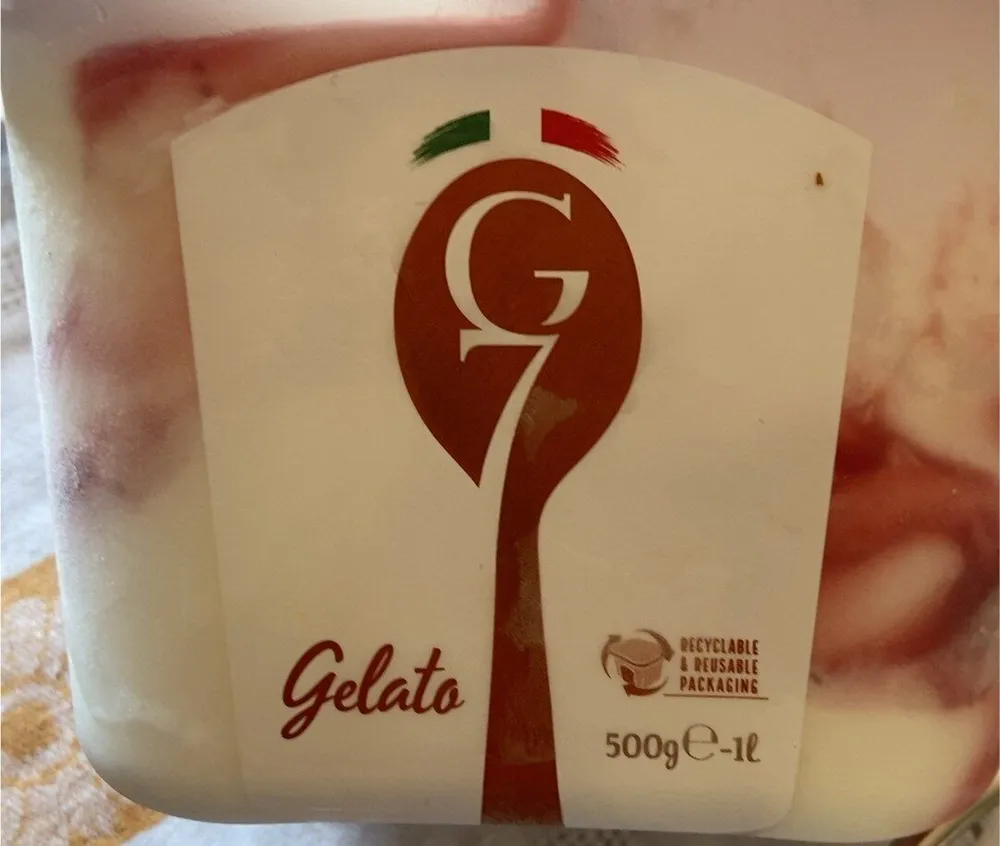 Gelato panna e fragola
